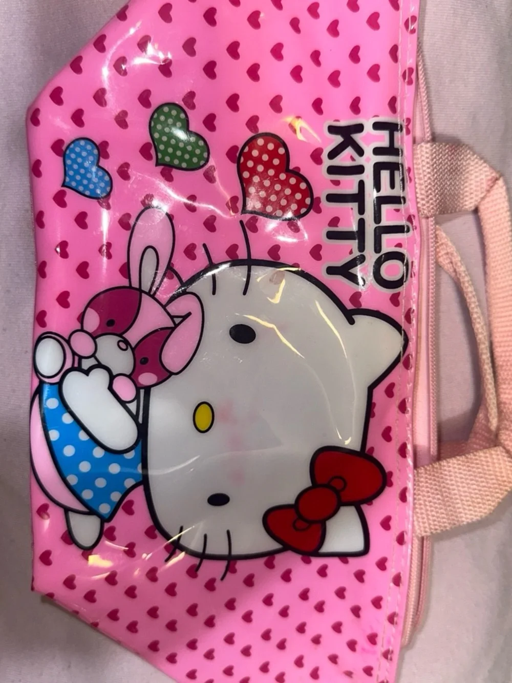 Hello Kitty Pink Heart Print Kids small Makeup bag
